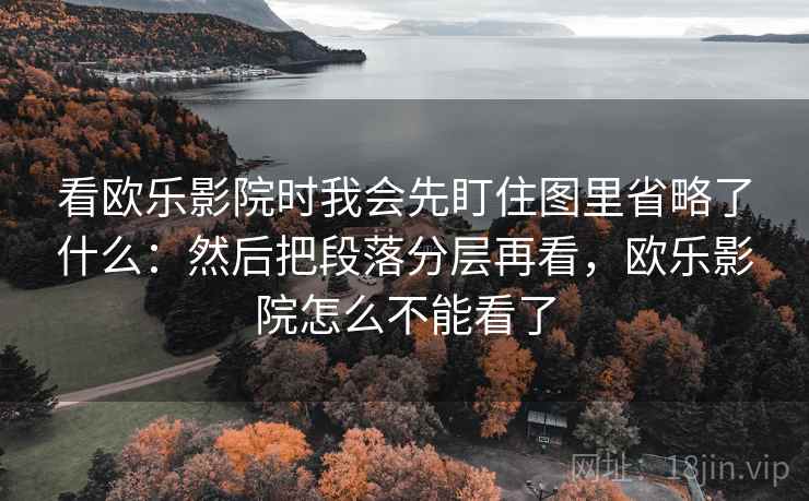 看欧乐影院时我会先盯住图里省略了什么：然后把段落分层再看，欧乐影院怎么不能看了